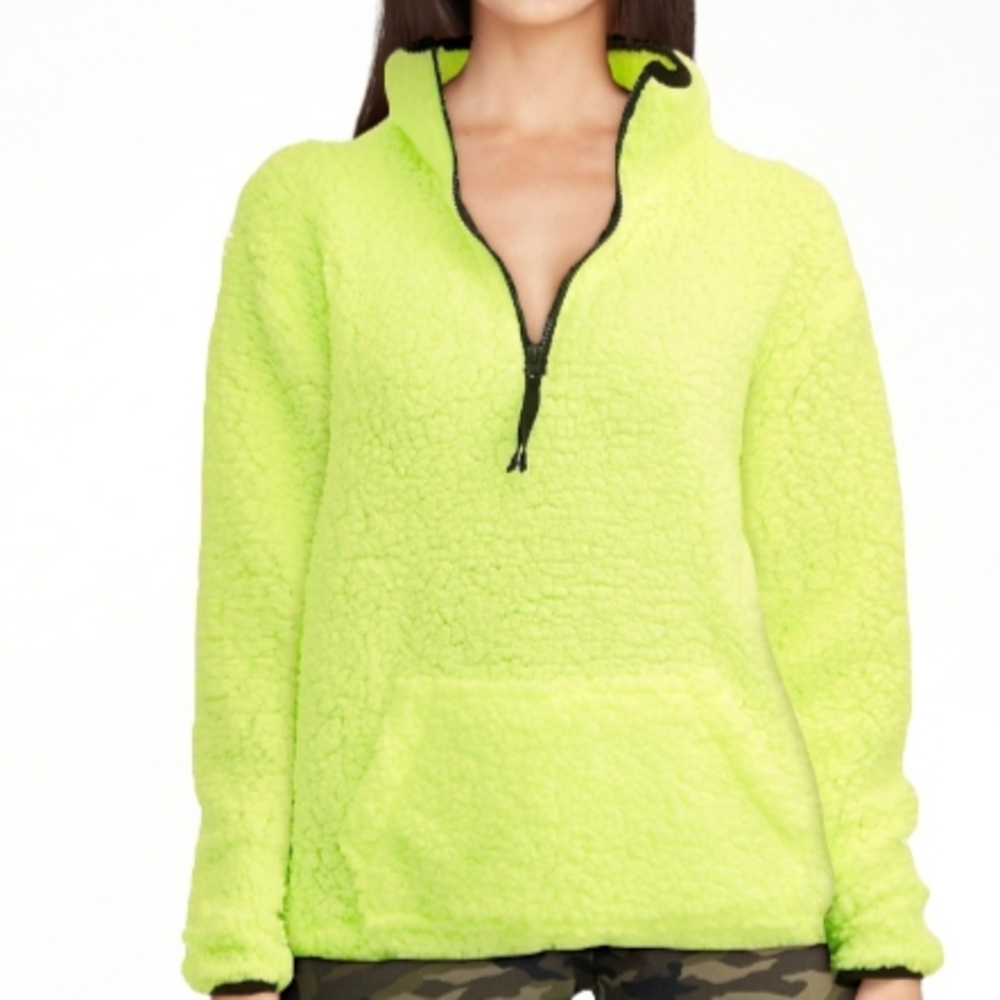 Electric Green/Yellow Sherpa Pullover